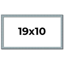 19x10 Frame Blue Scuffed Farm Board Solid Wood Picture Frame Width 0.75 Inches | Interior Depth 0.5