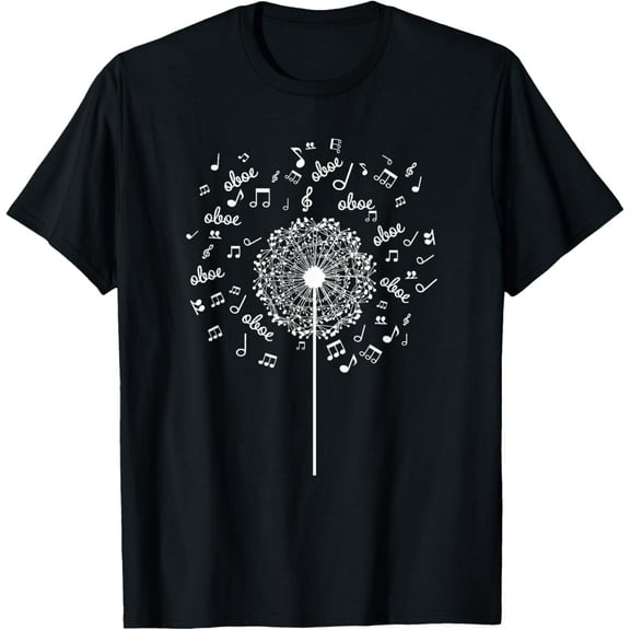 Oboe Music T-shirt Musical Dandelion Oboist Gift Tee