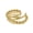 Golden Q0825, variant on Womens Adjustable Open Ring, Braided Winding Multi-layer Cross Copper Ring, Irregular Wave Geometry European and American Style Ring
