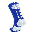 thumbnail image 2 of MadSportsStuff Basketball Socks for Boys Girls - Youth & Adult Athletic Crew Socks - Cushioned Moisture Wicking - Small, Royal/White, 2 of 2