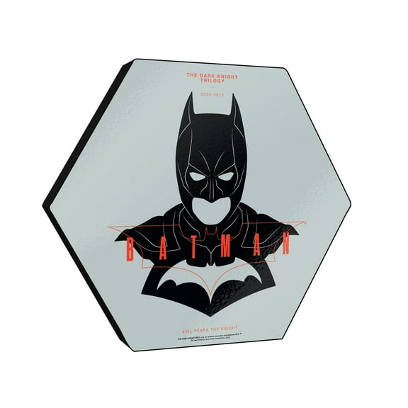 Batman 85th Anniversary (Batman The Dark Knight Trilogy) KNEXAGON Wood Print
