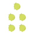 thumbnail image 3 of relayinert 1/2/3/5 Confort et Durabilité des Chaises Coussin Rond Doux et Confortable Jaune Vif 5PCS, 3 of 6