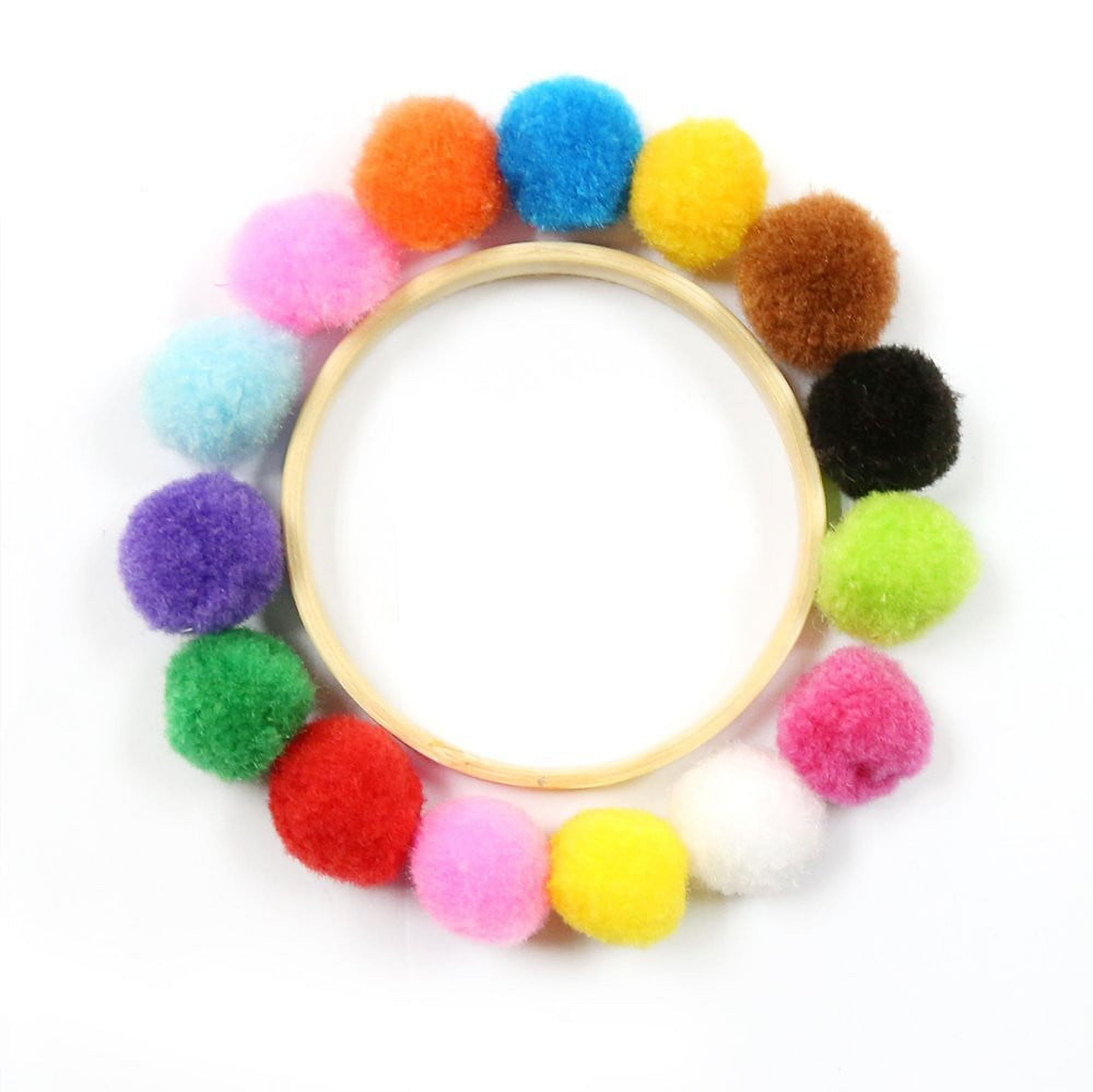 25pcs 20mm Colorful Tube Pom Poms For Crafts