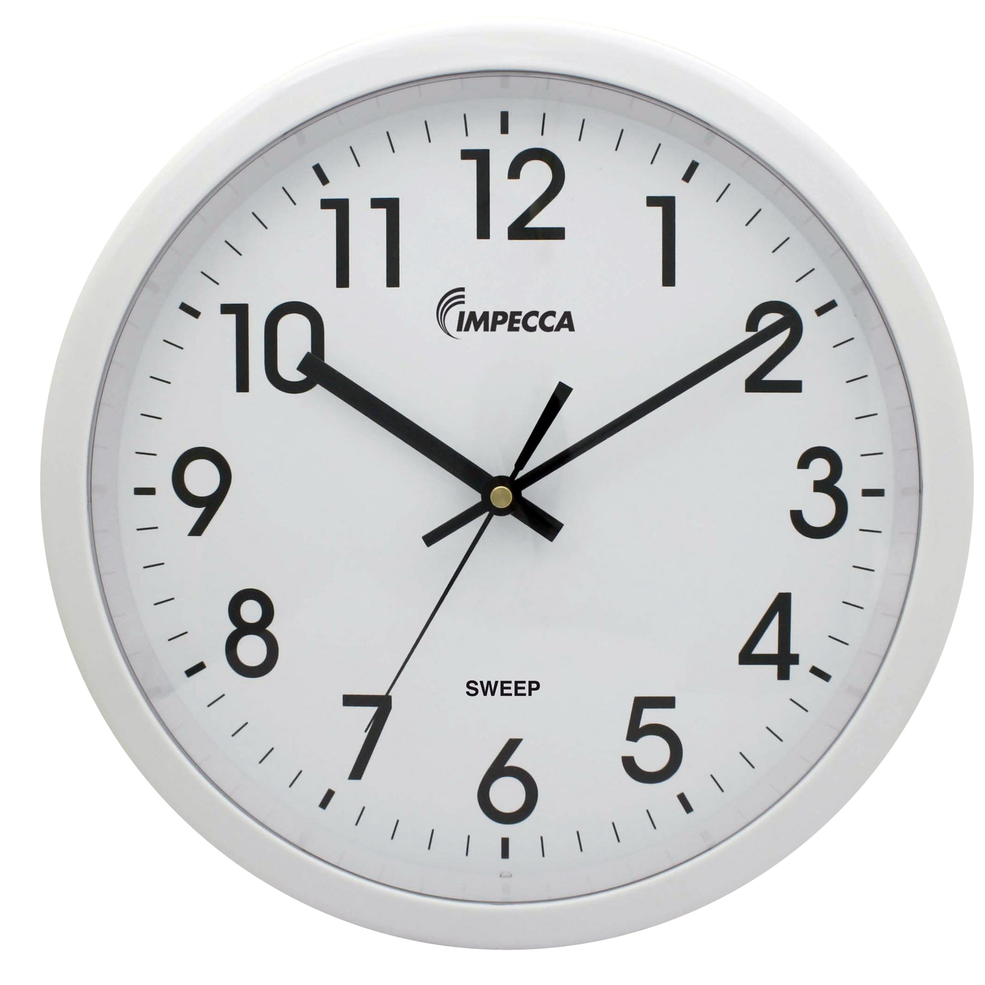 Impecca WCW12M1W 12 Inch Quiet Movement Wall Clock White Walmart