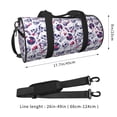 thumbnail image 4 of Fotbe music Skull record mike Pattern Foldable Sports Gym Bag with Wet Dry Pocket, Ultralight Travel Bag, Large Capacity Duffel Bag, Splash Proof Carry on Bag, Overnight Bag, Weekender Bag, 4 of 8