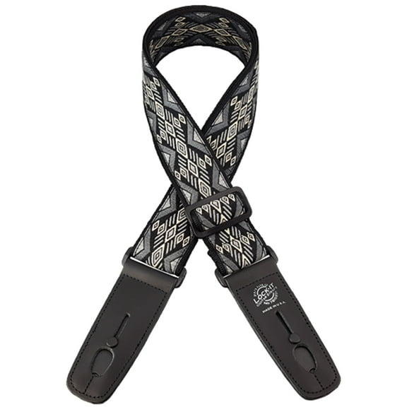Lock-It Guitar Strap - Classic Woven, Carbon Canyon
