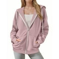 thumbnail image 3 of BLCHUNen Hoodies for Women Full Zip up Cardigan Long Sleeve Drawstring Tops Casual Active Athletic Sports Sweatshirts with Pockets, 3 of 7
