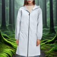 thumbnail image 5 of shqvo Extra Length Raincoats for Womens Waterproof Lightweight Hooded Windbreaker Rain Jacket Outdoor Poncho with Pockets, 5 of 7