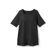 thumbnail image 4 of Woman Within Plus Size Perfect Elbow-Sleeve Square-Neck Tee, 4 of 6