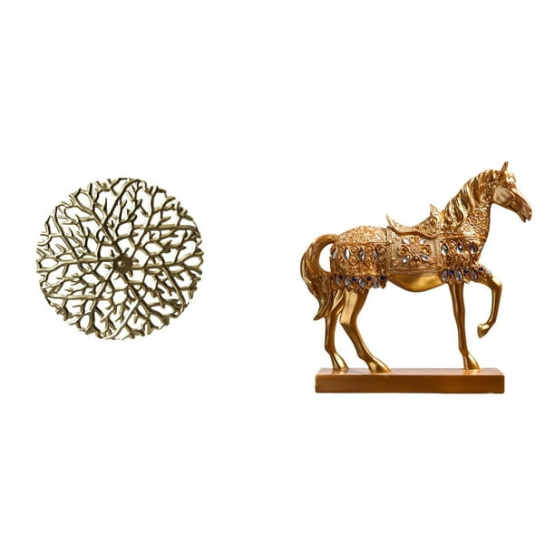 Escultura De Caballo De Metal Rústico Para Pared, Decoración Artística, Estatua De Animal De Hierro Forjado, Placa Colgante 3D, Figuras De Resina Grabadas Para Oficina, Sala De Estar,