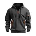 thumbnail image 3 of Cavosen 2 Piece Men Sweatsuits Sets Long Sleeve Full Zip Pullover Hoodie and Jogger Pants Tracksuit Drawstring Jackets Solid Pocket Casual Loungewear, 3 of 4