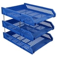 thumbnail image 2 of Miangastore 1pc 3 Tier Plastic File Document Rack Desktop File Holder Organizer for Office, 2 of 8
