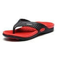 thumbnail image 3 of Mens Slippers,Men Summer Flip Flop Sandals Arch Support Beach Footwear for Casual Outdoor,Slippers for Men,Red,10, 3 of 7
