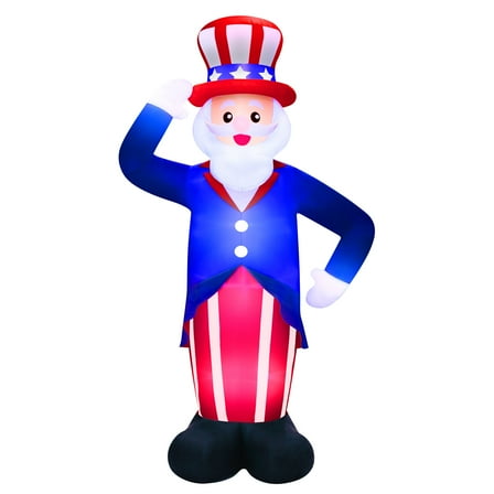 Occasions AIRFLOWZ INFLATABLE UNCLE SAM 20FT, Tall, Blue
