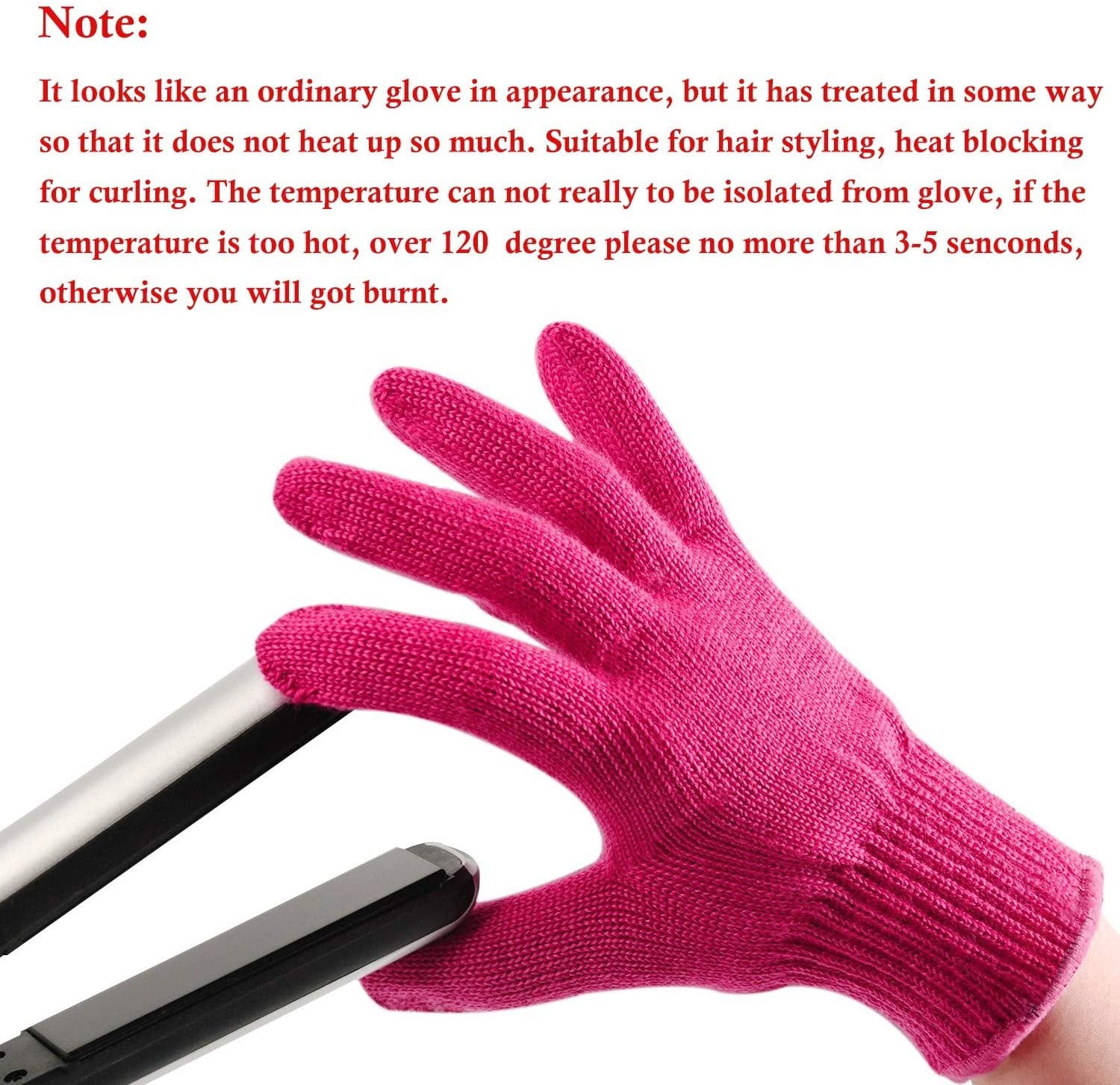 Heat Resistant Glove Professional Hair Straightener Blocking Glove For Curling Flat Iron And Curling Wand Fits Right And Left Hands Pink Walmart Com