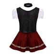 thumbnail image 4 of Disfraz Premium Auténtico traje tradicional tirolés para mujer, informal y elegante, conjunto de vestido de Oktoberfest Ygjytge Vino rojo T G/EG para Mujer, 4 of 9