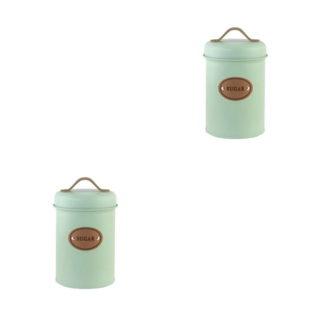 Decodeary Airtight Storage Jars Kitchen Essential Fresh And Dry Kitchen Storage Jars Storage Container Organizer Canister Green sugar 2Set