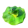thumbnail image 2 of Floating Frog Water Ornament Animal Resin Sculpture for Micro-landscape Pool Frog on A Lotus Leaf Floating Lotus Leaf Frog Resting, 2 of 2