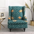thumbnail image 3 of Stretchable Thick Polyester Wingback Chair Covers Furniture Protector Wing Chair Green, 3 of 8