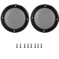 thumbnail image 1 of 2 pcs 4 inch Audio Speaker Cover Decorative Circle Protective Metal Mesh Cover(black+black), 1 of 3