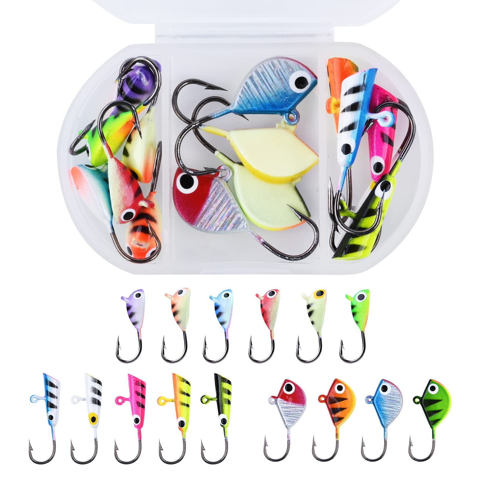 Goture Micro Ice Fishing Jigs Set Ice Fishing Hooks Gear Ice Fishing