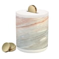 thumbnail image 1 of Marble Print Piggy Bank, Onyx Stone Textured Natural Style Featured Scratches Illustration, Ceramic Coin Bank Money Box for Cash Saving, 3.6" X 3.2", Pale Grey Peach, by Ambesonne, 1 of 4