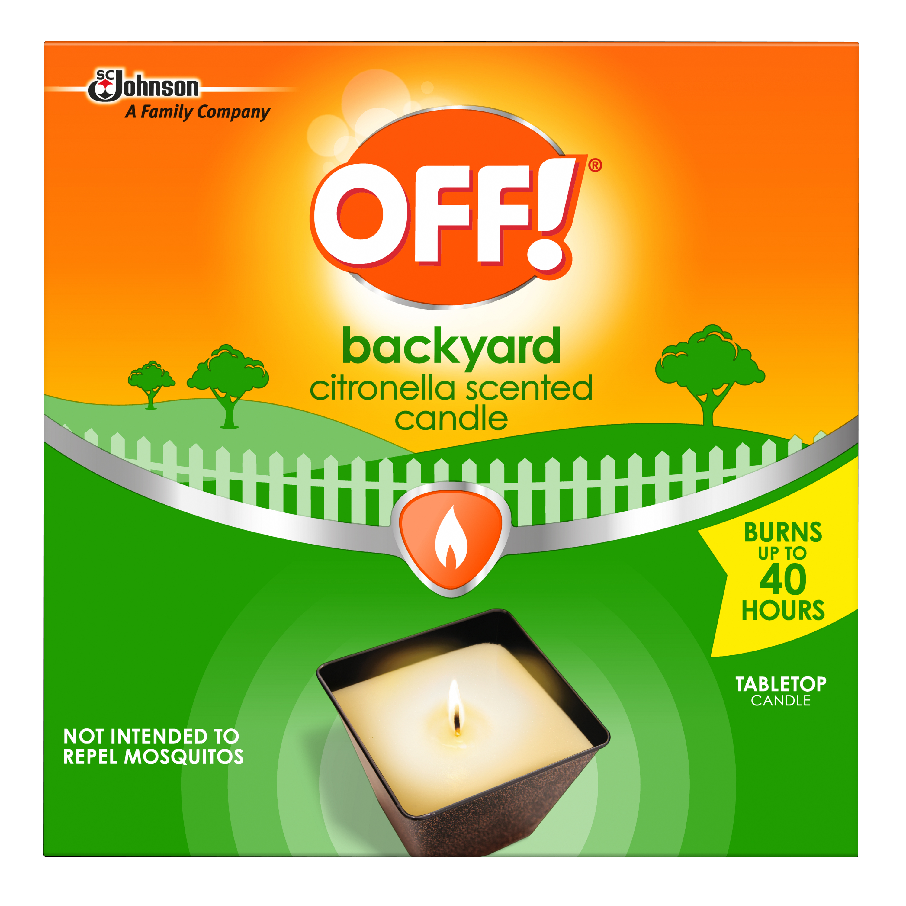 OFF! Citronella Scented Outdoor Candle, 18 oz. (Pack of 3)