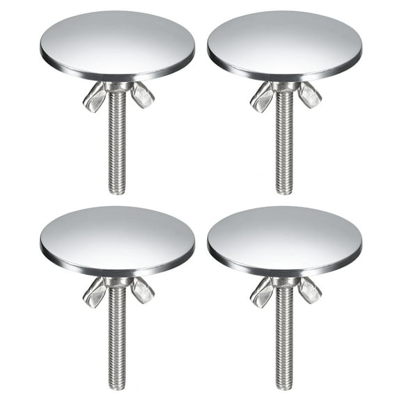 Kitchen Sink Hole Covers, 4Pcs - Zinc Alloy Faucet Hole Cover, Soap Dispenser Hole Cover for Sink (Bright Chrome)