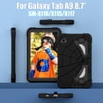 thumbnail image 2 of 360°Full Protection Shockproof Tablet Case for Samsung Galaxy Tab A9 8.7 inch SM-X110 X115 X117, Hard Plastic Frame + Shell + Flexble Soft Silicone, Full Body Cover, Black + Black, 2 of 6