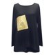 thumbnail image 3 of Camiseta Informal De Manga Larga Con Cuello Redondo Y Lentejuelas Para Mujer (Azul Marino)(L)-123148.11 Tmvgtek Mujer, 3 of 7