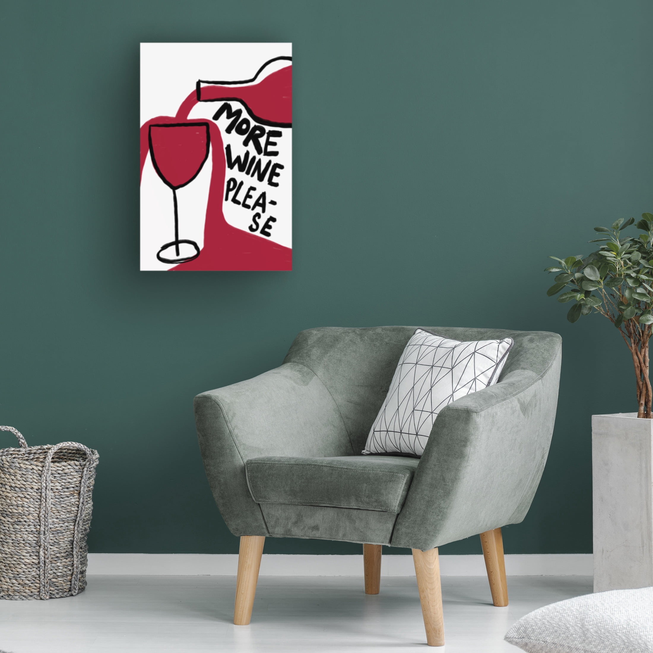 Trademark Fine Art Athene Fritsch  More Wine Please Canvas Wall Art