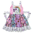 thumbnail image 1 of Vestido de princesa Frozen para niñas, Elsa, sirena, Rapunzel, Minnie Mouse, unicornio, disfraces de Halloween, 1 of 5