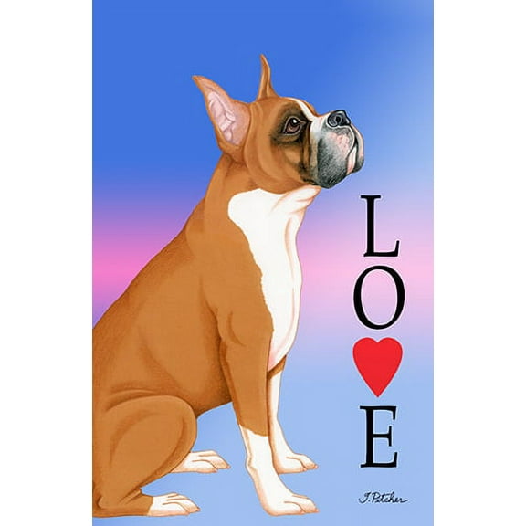 Boxer Fawn Cropped - Best of Breed Love Design House Flag