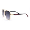 thumbnail image 3 of Mens Luxury Fashion Rectangle Mobster Chic Designer Metal Rim Sunglasses Gold - Smoke, 3 of 4