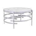 thumbnail image 6 of Round Coffee Table,32.48" Chrome Round Coffee Table with Sintered Stone Top & Sturdy Metal Frame,Modern Circular Coffee Table,High-Temperature Tea Table for Living Room, 6 of 9