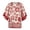 Red, variant on DEXIO Blouses for Women Summer Bohemian 3/4 Sleeve Shirts V Neck Flowy Casual Pleated Tops