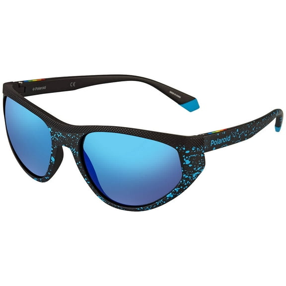 Polaroid Blue Polarized Rectangular Unisex Sunglasses PLD7032S 0S6F 60