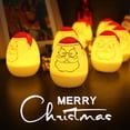 thumbnail image 1 of JM Paquete de 12 velas LED impresas de Papá Noel con forma de huevo, Halloween, Navidad, regalo (luz amarilla) JM, 1 of 5