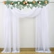 thumbnail image 4 of Cortina de arco de boda de tela de gasa romántica para una elegante decoración de eventos., 4 of 8