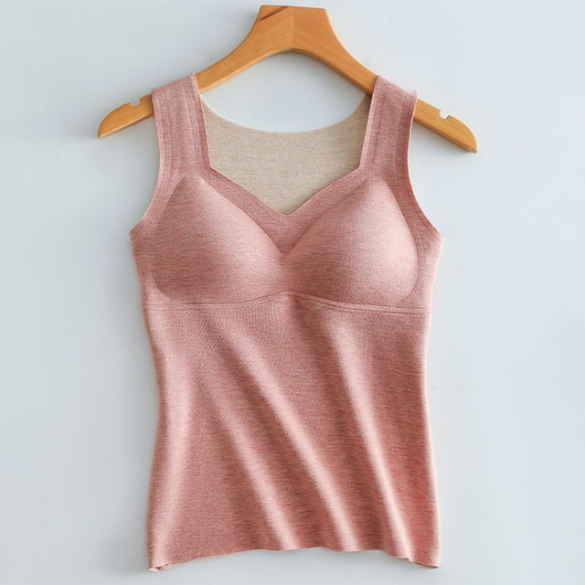 RXIRUCGD Mode Femme Coussin Chauffant Chaud Col Rond Uni (Rose, Taille : 2TG)