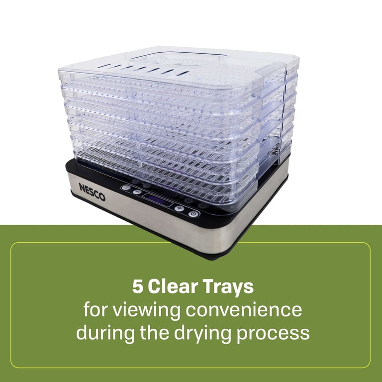 NESCO, Food Dehydrator, FD-5TC, 5-Tray Rectangular with Digital