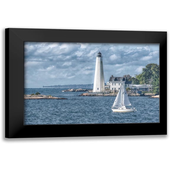 DeLuca, Pat 14x11 Black Modern Framed Museum Art Print Titled - New London Harbor Lighthouse
