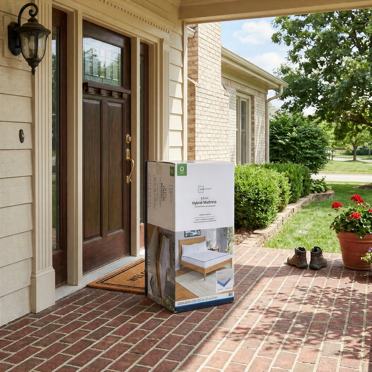 Mainstays 8 in Pocket Spring Hybrid Mattress in a Box, Medium Firm
