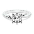 thumbnail image 4 of IGI Certified 1 Carat Cushion Shape Lab Grown Diamond Engagement Ring | 14K White Gold | Seraphina Twist Prongs Solitaire Diamond Ring | FG-VS1-VS2 Quality Friendly Diamonds, 4 of 7