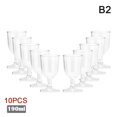 thumbnail image 3 of 6/10 copas de plástico desechables para vino tinto, copas de champán, copas de cóctel, suministros para fiestas de bodas, vasos para bebidas de bar, 150-190 ml, 3 of 5