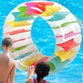 thumbnail image 1 of Colaxi Bouée de Piscine Gonflable de Plage Roue d'Eau pour Lac Cour Gazon Jeu 165cmx80cm, 1 of 8