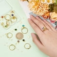 thumbnail image 3 of DIY Charm Adjustable Ring Making Kit Including 304 Stainless Steel Expandable Ring Alloy Rhinestone & 304 Stainless Steel Charms Flat Round & Star Golden 86pcs/box, 3 of 6