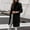 Black, variant on Women's Winter Fashion Trench Coat with Button Front Warm Overcoat Long Sleeve Outerwear
