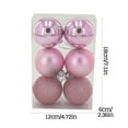 thumbnail image 3 of Outdoor Christmas Ornaments, Oversized 2.36 inch Shatterproof Xmas Christmas Plastic Balls for Outside Lawn Yard Tree Hanging Decorations 6Pcs, 3 of 6