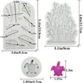 thumbnail image 2 of 5 PCS Marine Theme Fondant Silicone Mold Seaweed Sea Fish Coral Sea Turtle Shape DIY Handmade Baking Tools, For Theme Cake Cookie Chocolate Candy Decoration Fondant Polymer Clay, 2 of 7